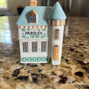 Rare Vintage Lenox Spice Village Jar 1989 Cottage Collection - Parsley